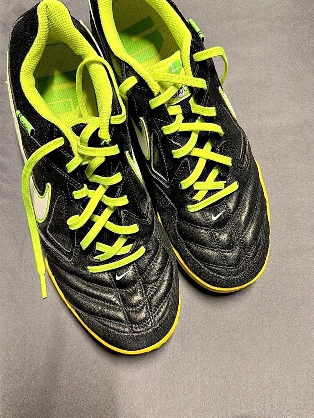 Nike Mercurial Vapor 13 Club IC Indoor Soccer Shoes Black Green US 13